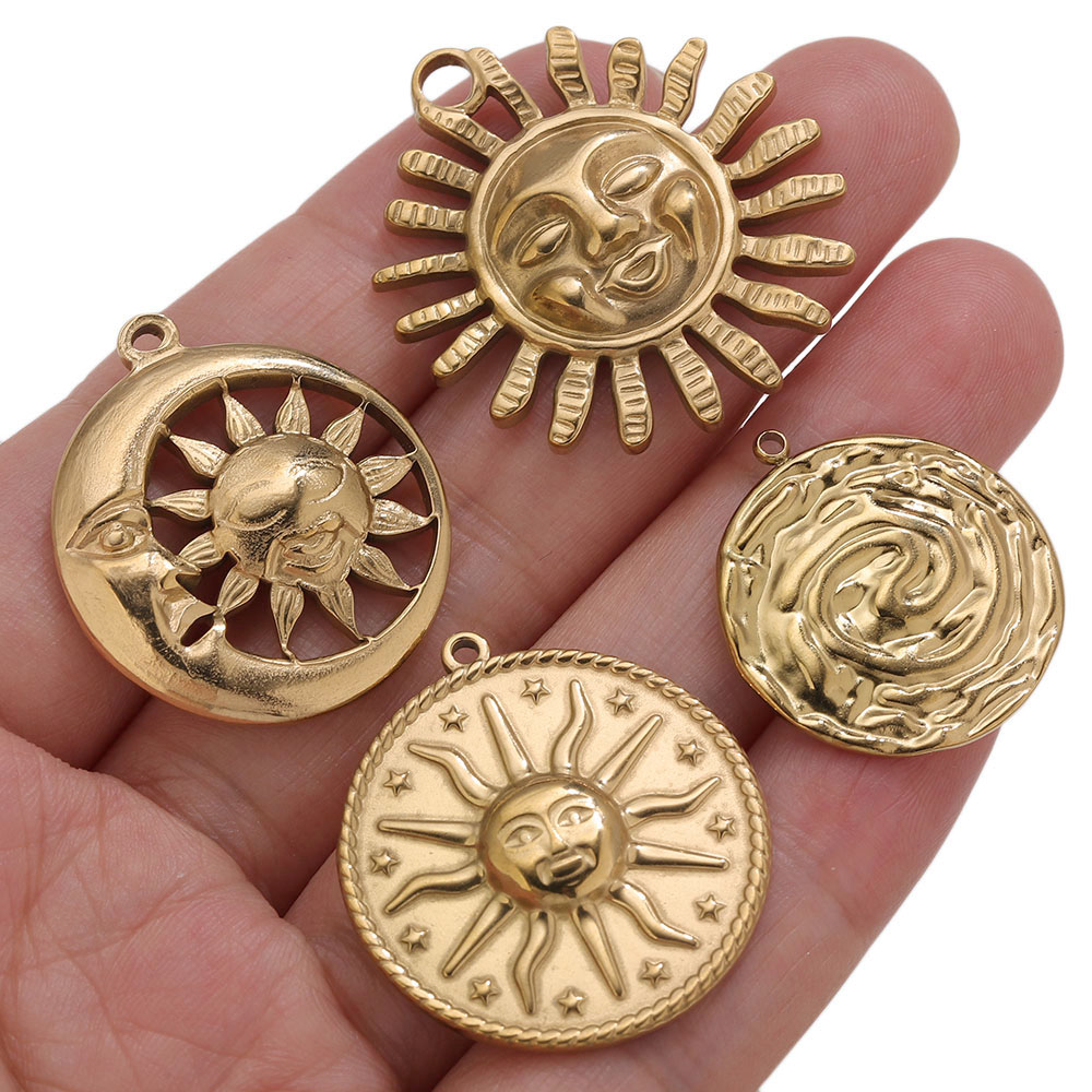 5pcs PVD Gold Charms Stainless - огляд і ціна Vintage Fashion Theme