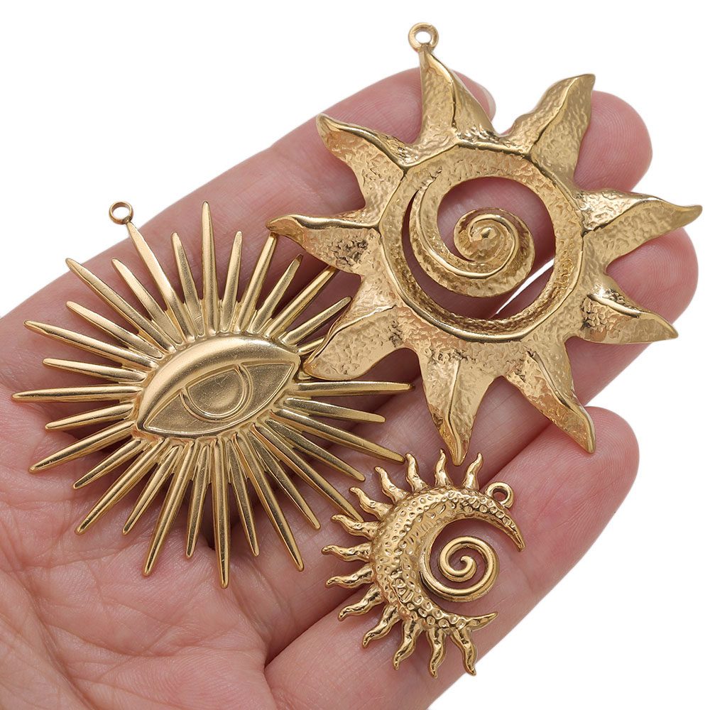 5pcs PVD Gold Charms Stainless - огляд і ціна Vintage Fashion Theme