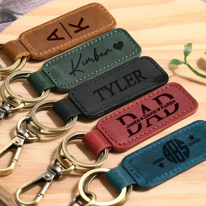 Laser Custom Logo Leather Keyc - огляд і ціна Vintage Fashion Rings