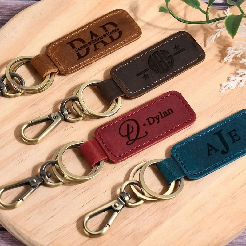 Laser Custom Logo Leather Keyc - огляд і ціна Vintage Fashion Rings