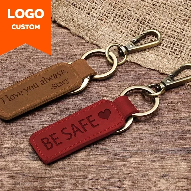 Laser Custom Logo Leather Keyc - огляд і ціна Vintage Fashion Rings
