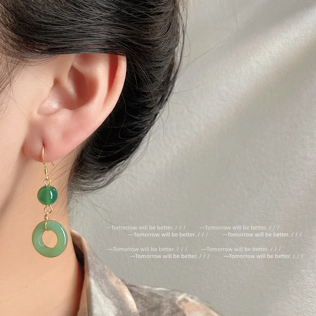 Green Real Jade Ring Earrings  - огляд і ціна Vintage Fashion Rings