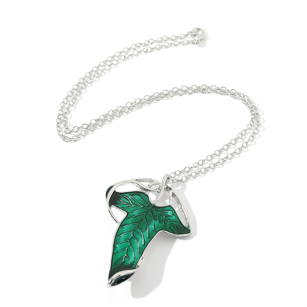Vintage Green Leaf Pendant Nec - огляд і ціна Vintage Fashion Theme