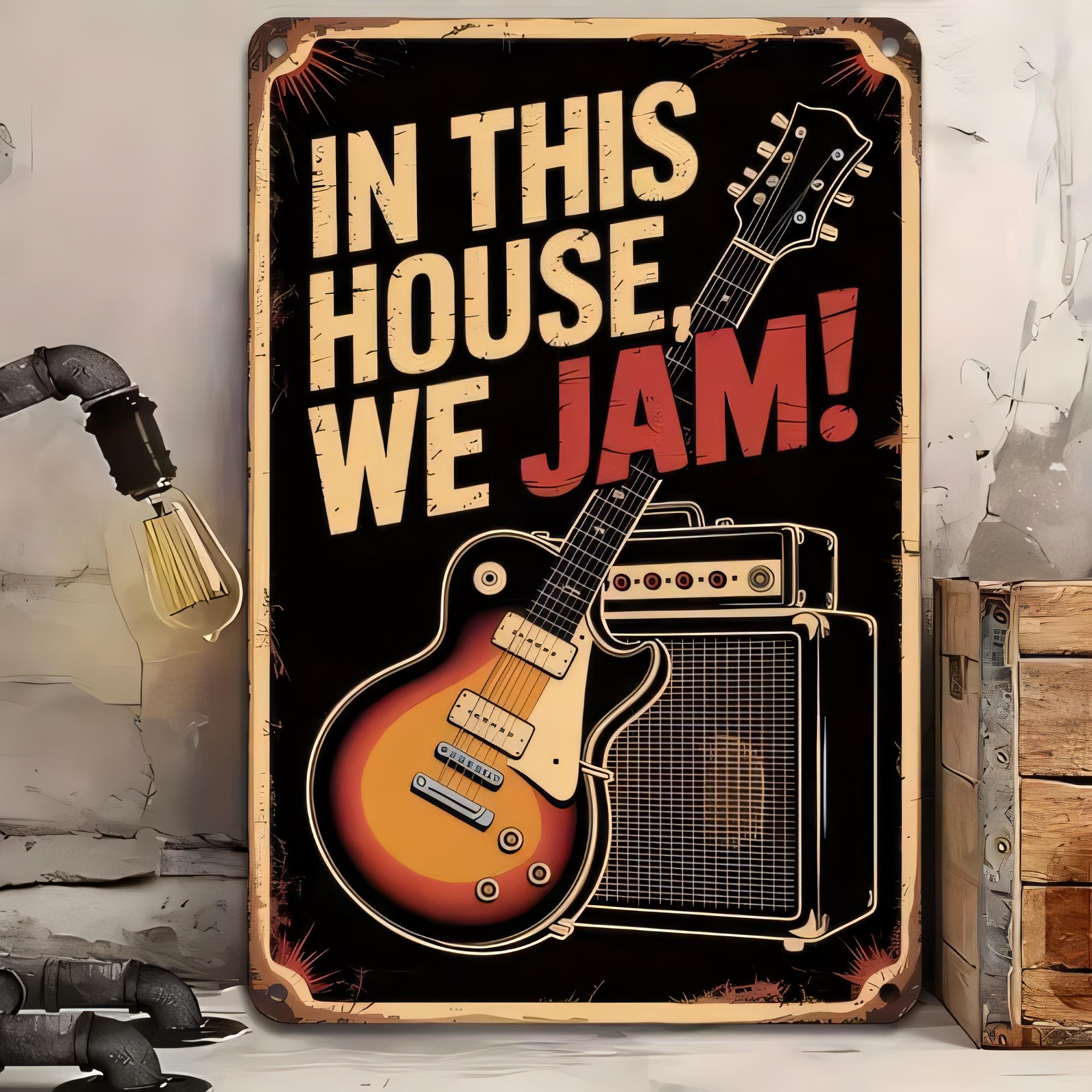 Tin Sign, In This House We Jam - огляд і ціна Vintage Fashion Posters