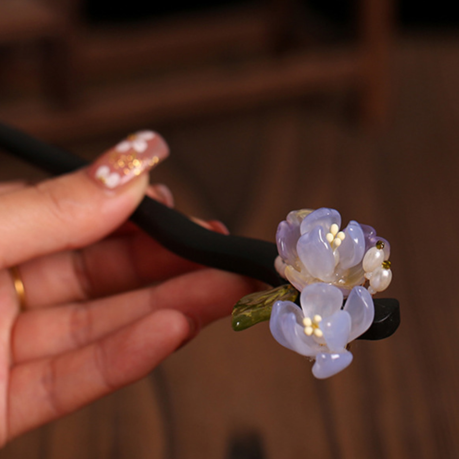 Vintage Wooden Flower Hairpin  - огляд і ціна Vintage Fashion Shop